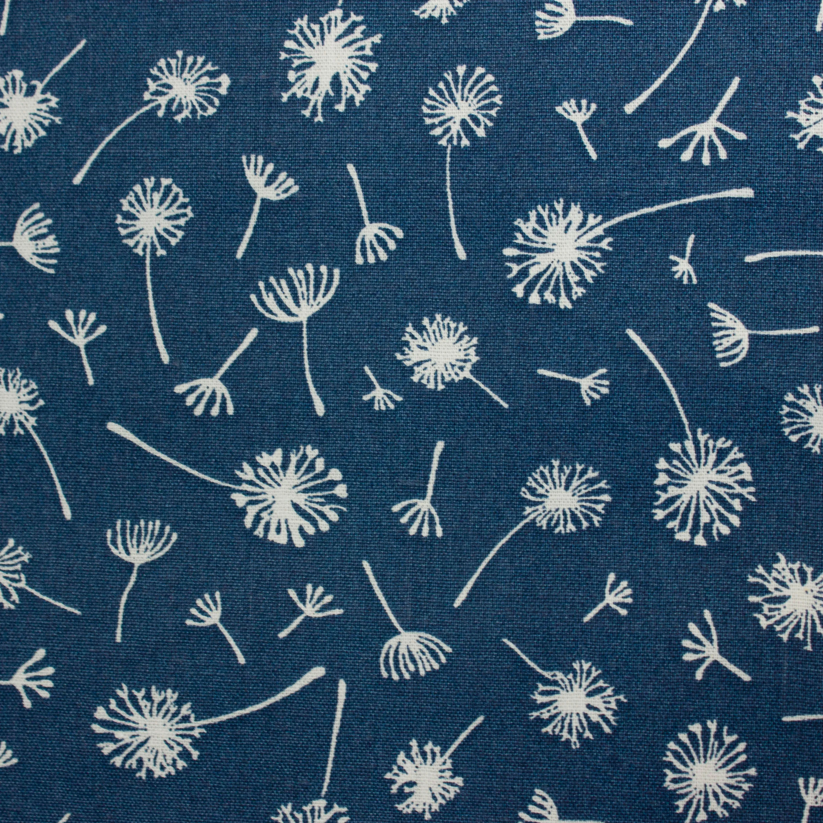 Katoen blauw met witte ombelle